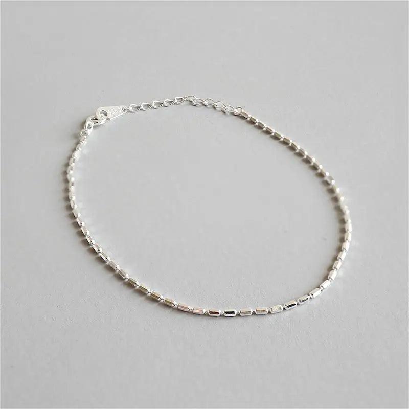 925 Silver Bamboo Car Flower Bucket Bracelet