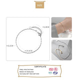 Trustdavis 925 Silver Small Square Bracelet For Women S925 Jewelry Gift D1185