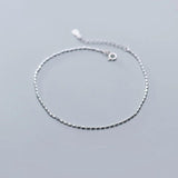 925 Silver Glossy Bead Charm Bracelet for Women