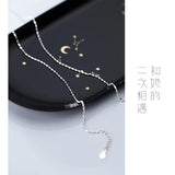 925 Silver Glossy Bead Charm Bracelet for Women