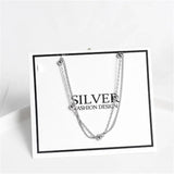 925 Silver Bohemian Round Bead Double Bracelet Party Jewelry Gift