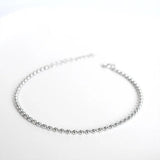 925 Silver 2MM Bead Chain Bracelet Classic Jewelry Gift