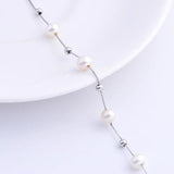925 Silver 6.3mm Freshwater Pearl Bracelet For Women