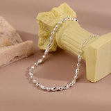 925 Silver Ball Pearl Bracelet Men Women Gift