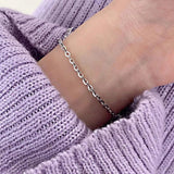 925 Silver Ball Pearl Bracelet Men Women Gift