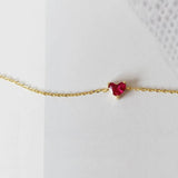 925 Sterling Silver Romantic Heart Zircon Bracelet for Women