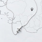 925 Sterling Silver CZ Mini Airplane Bracelet for Women Korea Style Fine Jewelry