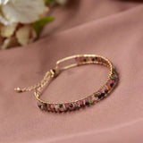 14KGF Tourmaline Bangle Bracelet for Women
