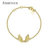 925 Silver Plated Wings Bracelet Chain Bangle Jewelry