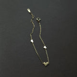 925 Silver Heart Charm Bracelet 14K For Women Party