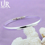 925 Silver Solid Bracelet Bangles For Men Women Charm Party Jewelry