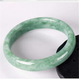 Green Jade Bangle Bracelet Chinese Hand-Carved Charm Jewelry Men Women
