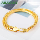 925 Silver 18K 9MM Bracelet Chain Men Women Jewelry