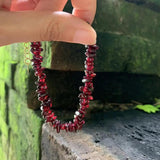 Natural Garnet Bracelet Red Stone Irregular Jewelry GEM Beads Healing Women