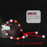 Jade Emerald Chinese Zodiac Hand Knotted Bracelet Luck Amulet