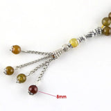 Tea Dragon Agate Stone 33 Beads 8mm Muslim Bracelet Islam Tasbih