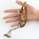 Tea Dragon Agate Stone 33 Beads 8mm Muslim Bracelet Islam Tasbih