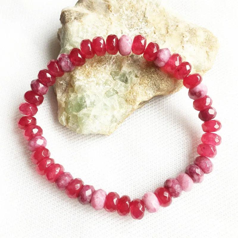 Vintage Red Ruby Bracelet 5*8MM
