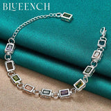 925 Silver Multicolor Zircon Bracelet Women Engagement Wedding