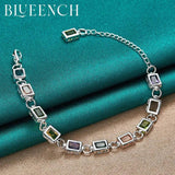 925 Silver Multicolor Zircon Bracelet Women Engagement Wedding