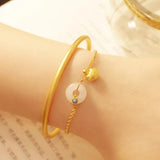S925 Sterling Silver Hetian Jade Safety Buckle Bracelet Vintage Chinese Style