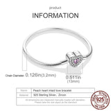 925 Silver Bracelet for Charms Pendant Beads Bangles Infinity Knot Women