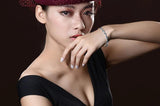 925 Silver Bracelet Sapphire Charm Jewelry Gift