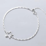 Trustdavis 925 Silver Star INS Charms Bracelet For Women