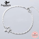 Trustdavis 925 Silver Star INS Charms Bracelet For Women