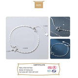Trustdavis 925 Silver Star INS Charms Bracelet For Women
