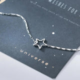 Trustdavis 925 Silver Star INS Charms Bracelet For Women