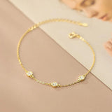925 Silver Zircon Charm Bracelet for Women