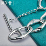 925 Silver Chain Bracelet Man Women Party Wedding Engagement Charm