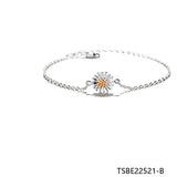 Furit Rose Silver Bangle Bracelet Chain Jewelry Gift