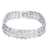 925 Sterling Silver Wide Wristband Bracelet for Women and Men