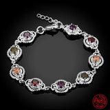 925 Silver Crystal Charm Bracelet for Women