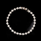 925 Silver Bracelet with 3ct AAA+ CZ, Pulseira Feminina