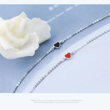 Heart Charm Bracelet for Women - Sterling Silver