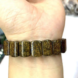 Bronzite Stone Beads Bracelet Natural Gemstone Jewelry Bangle