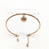 Purple Bead Pendant Bracelet 14K Rose Jewelry