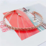 14K Rose Gold Plated Purple Bangles for Women