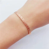 14K Rose Gold Plated Purple Bangles for Women