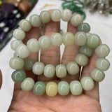 Jade Stone Beads Bracelet Gemstone Bangle Natural Jewelry Gift Women