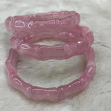 Rose Quartz Stone Beads Bracelet Gemstone Bangle DIY Jewelry for Men Women