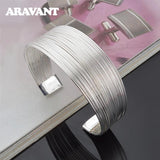 925 Silver Line Bracelet&Bangle For Women Jewelry Gift