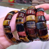 Tiger Eye Stone Beads Bracelet Gemstone Jewelry Bangle For Women Men Gift