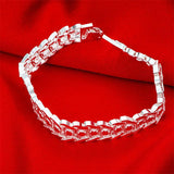 925 Silver Chain Bracelet High Classic Wedding Jewelry