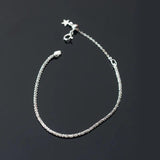 925 Silver Gypsophila Charm Bracelet Women Wedding Jewelry
