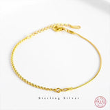 925 Silver Round Beads Bracelet Snake Bone Chain Party Jewelry