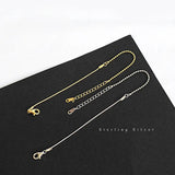 925 Silver Round Beads Bracelet Snake Bone Chain Party Jewelry